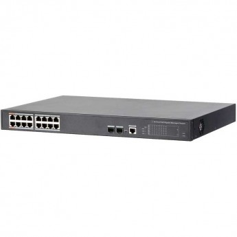 16-портовый гигабитный коммутатор с 16-РОЕ портами DAHUA DH-PFS4218-16GT-240